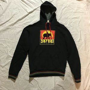 Satori Movement Men's Hemp Hoodie Black/Red/Yellow/Green Medium